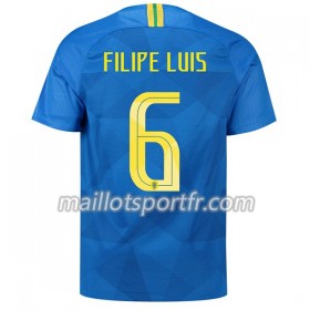 Maillot de Foot Brésil Filipe Luis 6 Exterieur Coupe du monde 2018